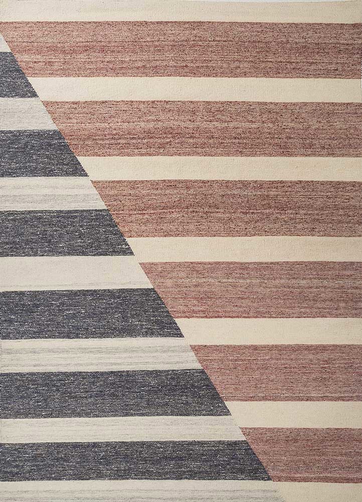 checkers grey and black wool flat weaves Rug - HeadShot