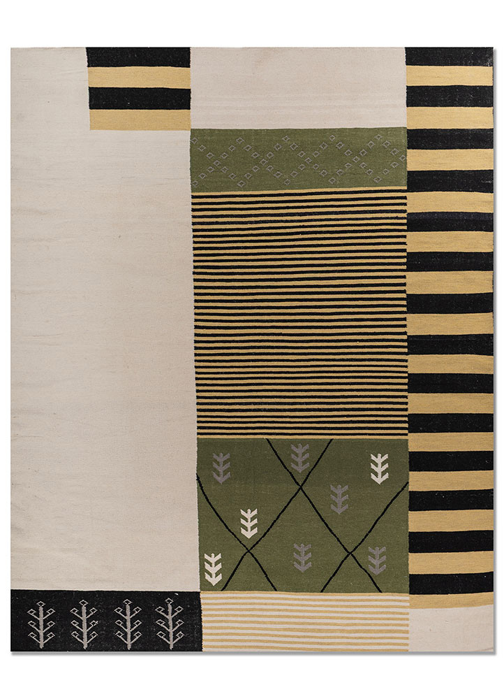  ivory wool flat weaves Rug