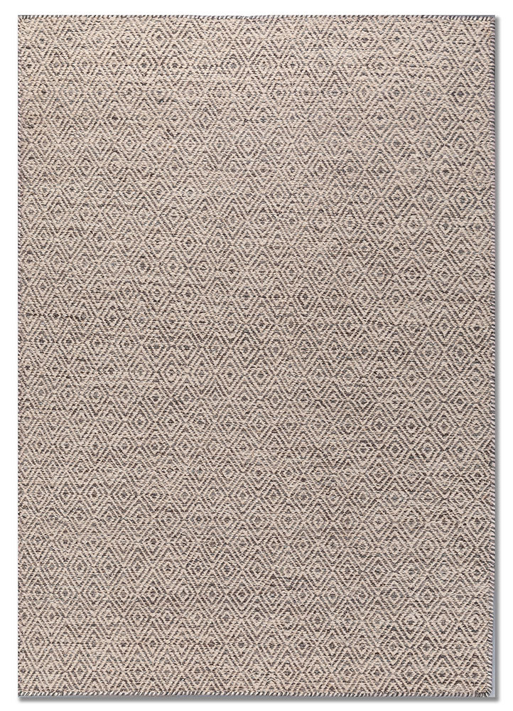abrash beige and brown wool flat weaves Rug - HeadShot