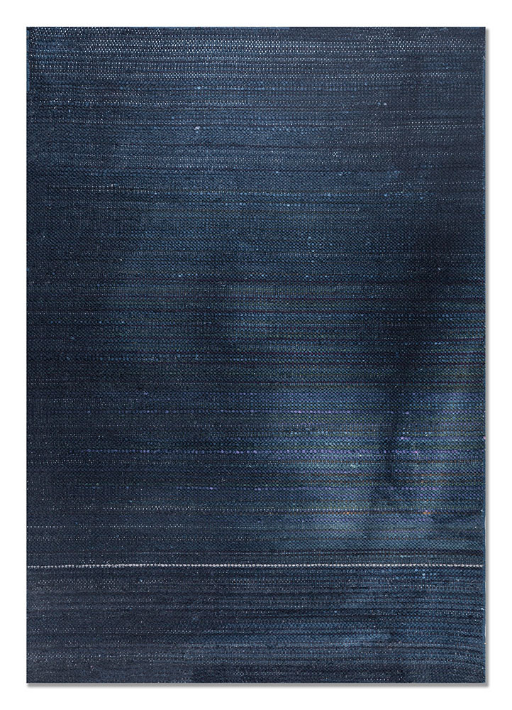  blue wool flat weaves Rug