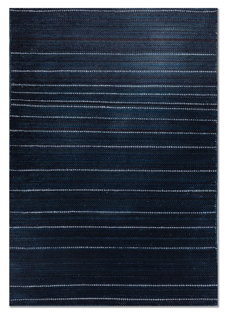  blue wool flat weaves Rug