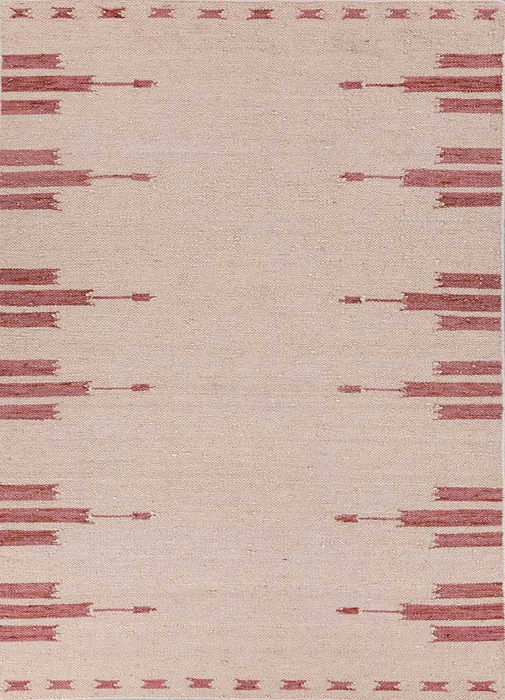 bedouin red and orange wool flat weaves Rug - HeadShot