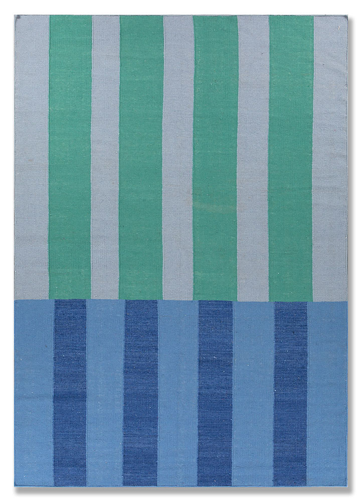 blue wool flat weaves Rug