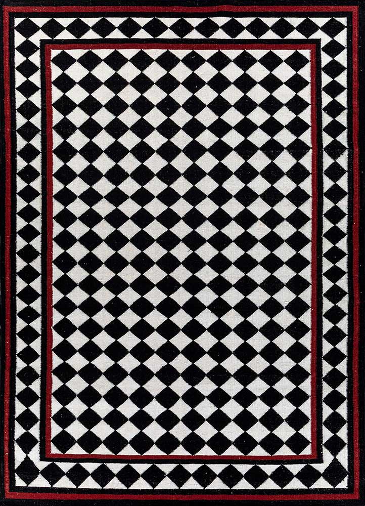  grey and black wool flat weaves Rug