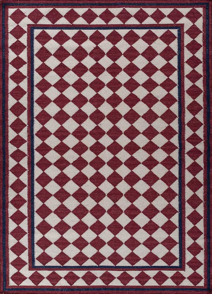  red and orange wool flat weaves Rug