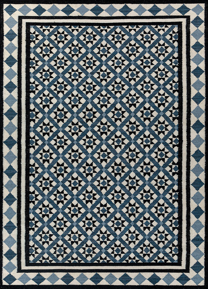 alhambra ivory wool flat weaves Rug - HeadShot