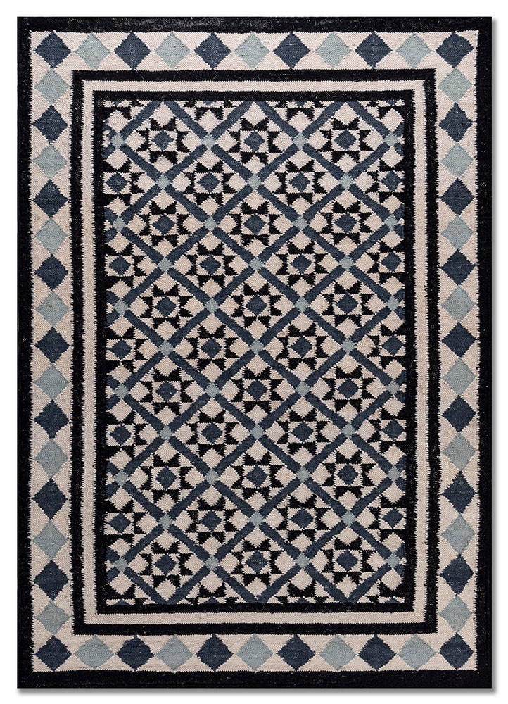 alhambra ivory wool flat weaves Rug - HeadShot