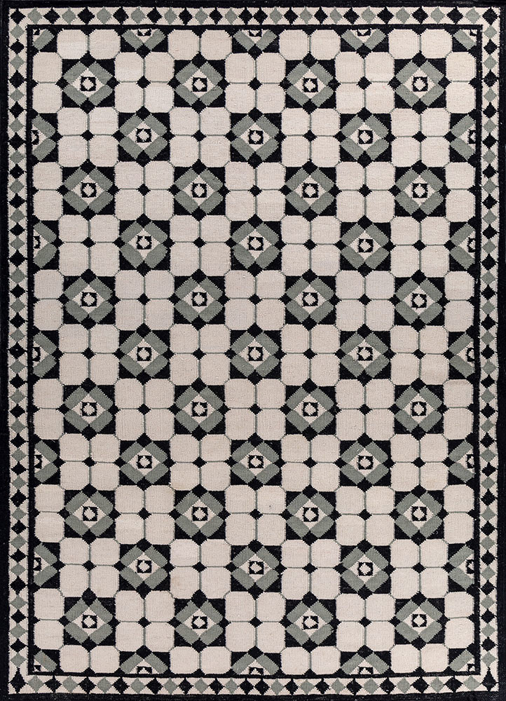 ivory ivory wool flat weaves Rug