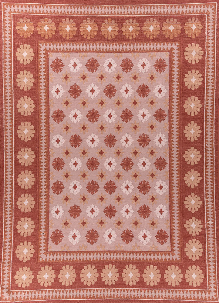  pink and purple wool flat weaves Rug