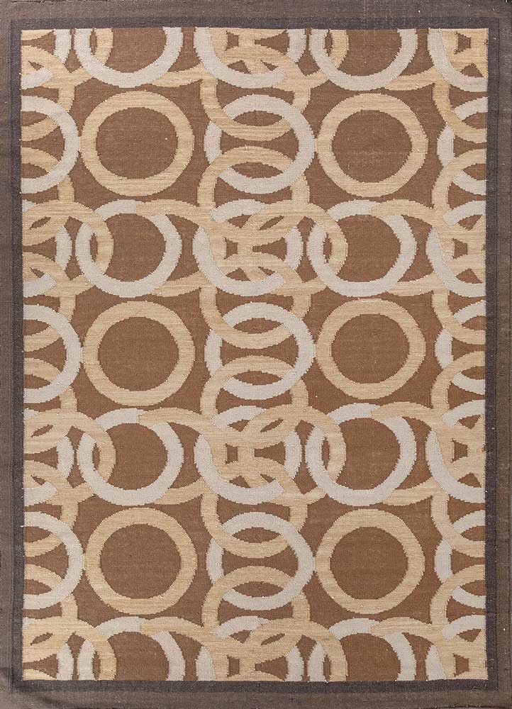 beige and brown beige and brown wool flat weaves Rug