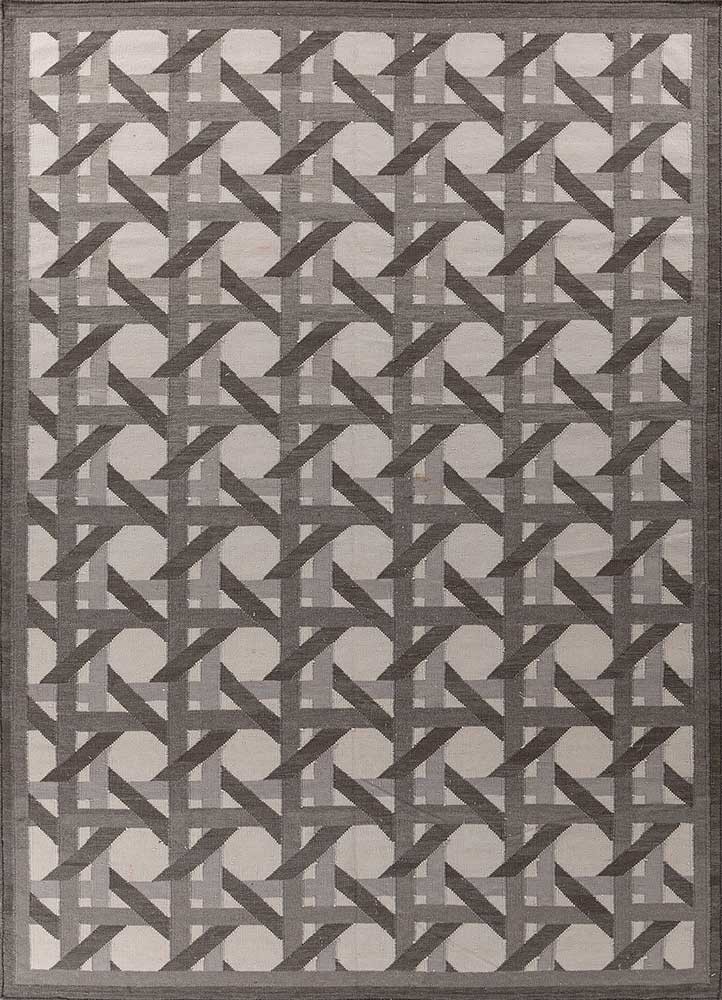  grey and black wool flat weaves Rug