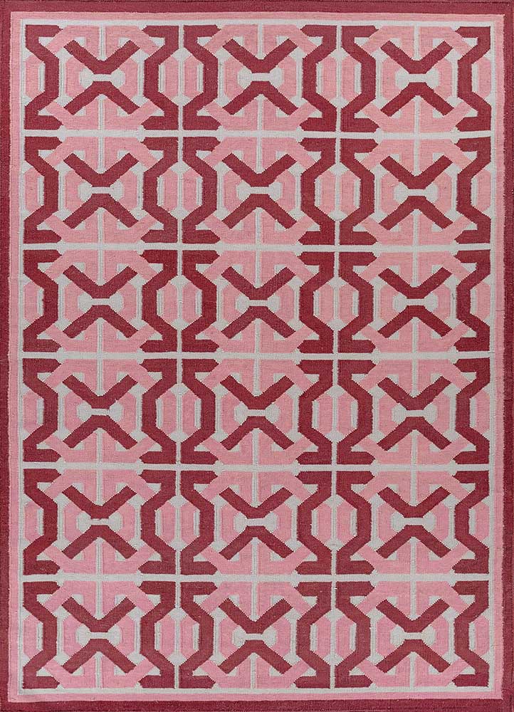  red and orange wool flat weaves Rug