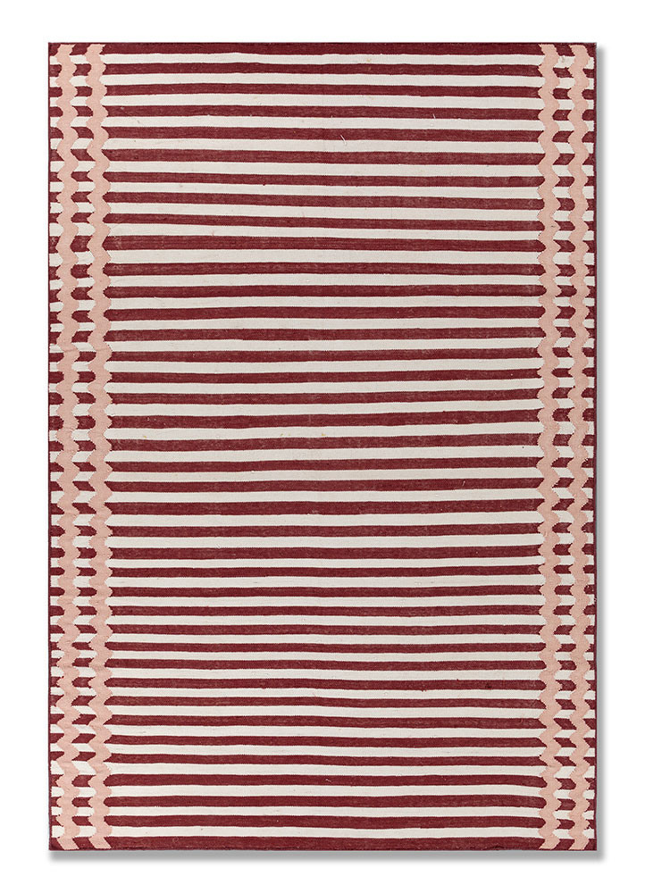 alhambra red and orange wool flat weaves Rug