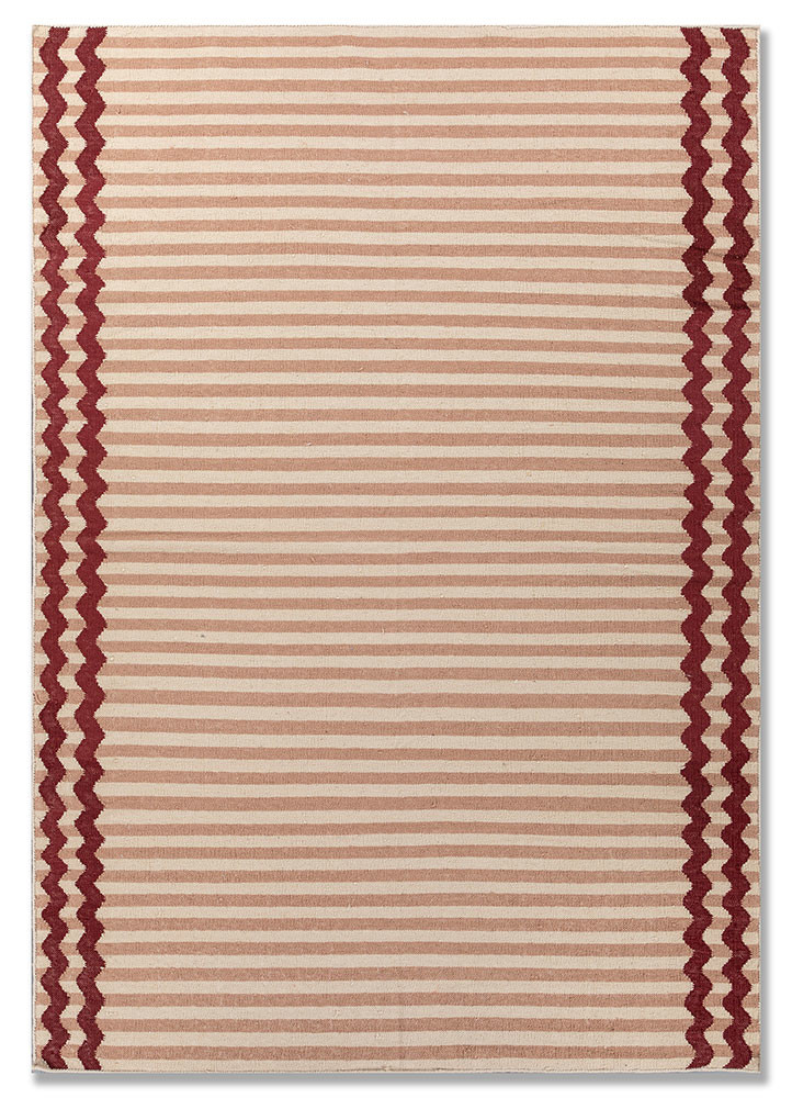  red and orange wool flat weaves Rug