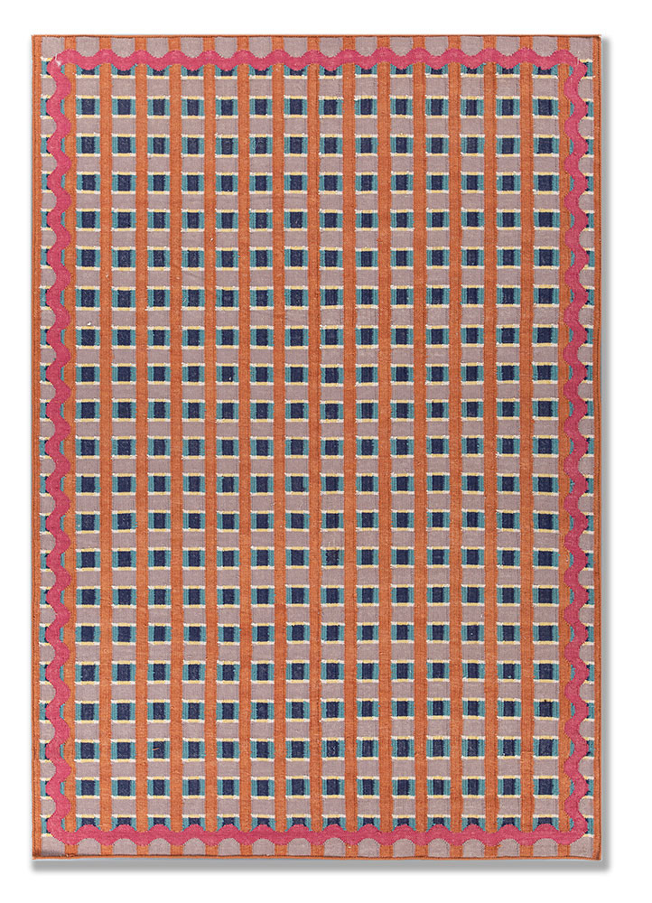  red and orange wool flat weaves Rug