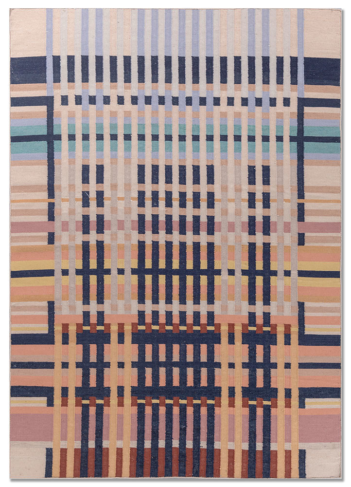 checkers blue wool flat weaves Rug - HeadShot checkers blue wool flat weaves Rug - HeadShot