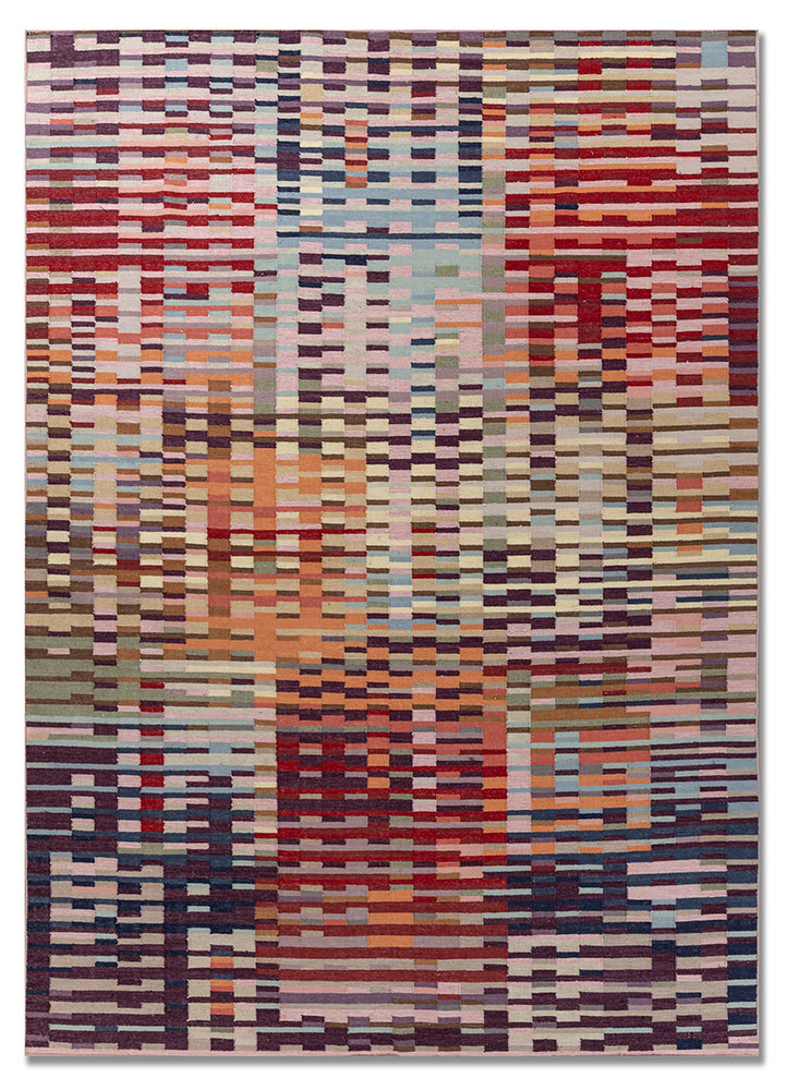 pink and purple pink and purple wool flat weaves Rug