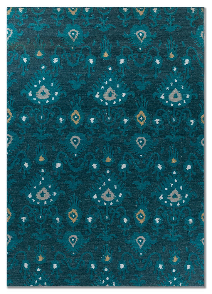 bedouin blue wool flat weaves Rug - HeadShot bedouin blue wool flat weaves Rug - HeadShot