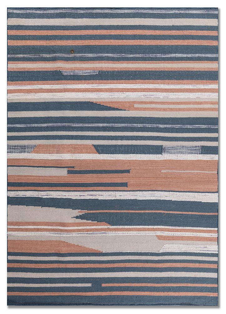 acar blue wool flat weaves Rug - HeadShot acar blue wool flat weaves Rug - HeadShot
