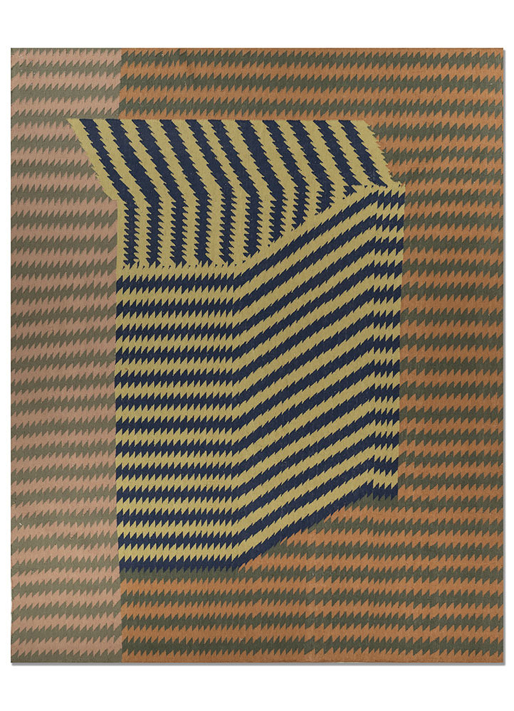 safety for a while green wool flat weaves Rug - HeadShot safety for a while green wool flat weaves Rug - HeadShot