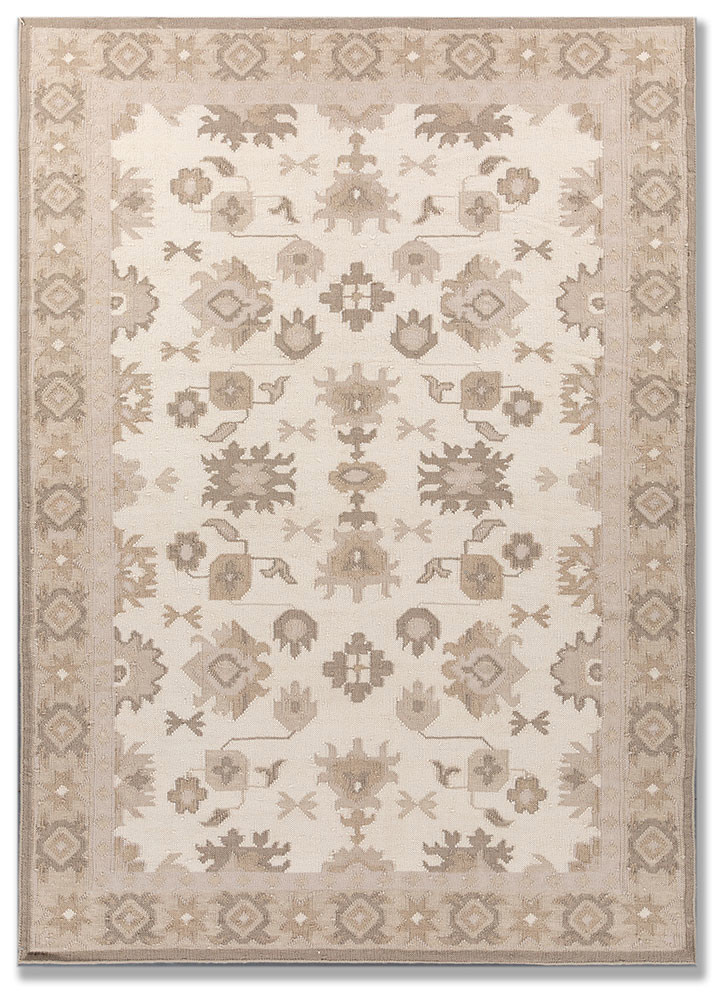 bedouin ivory wool flat weaves Rug - HeadShot