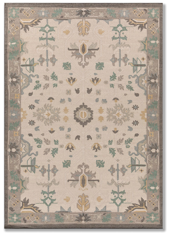 bedouin ivory wool flat weaves Rug - HeadShot