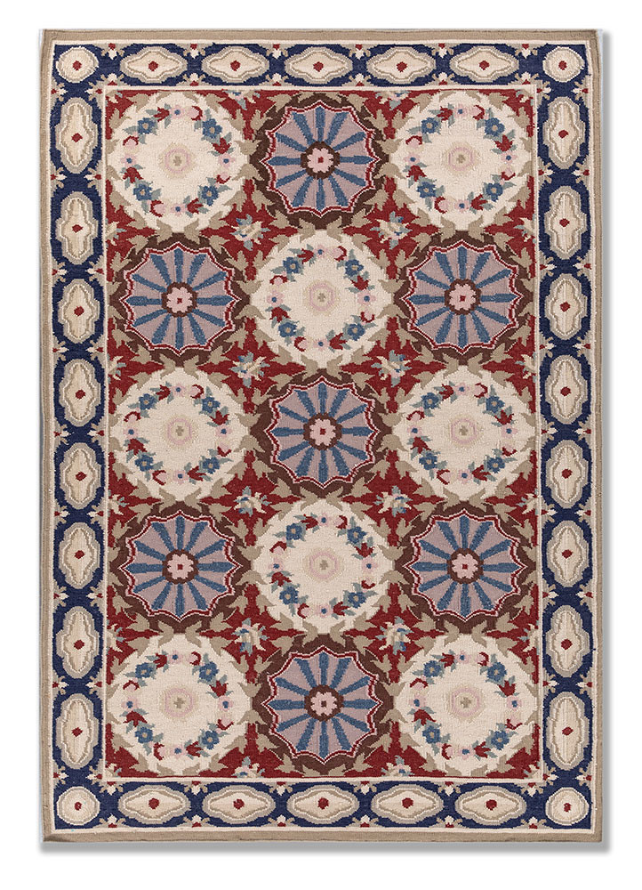 bedouin ivory wool flat weaves Rug - HeadShot