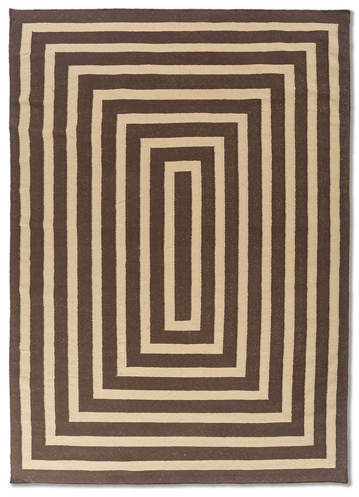 alhambra beige and brown wool flat weaves Rug - HeadShot alhambra beige and brown wool flat weaves Rug - HeadShot