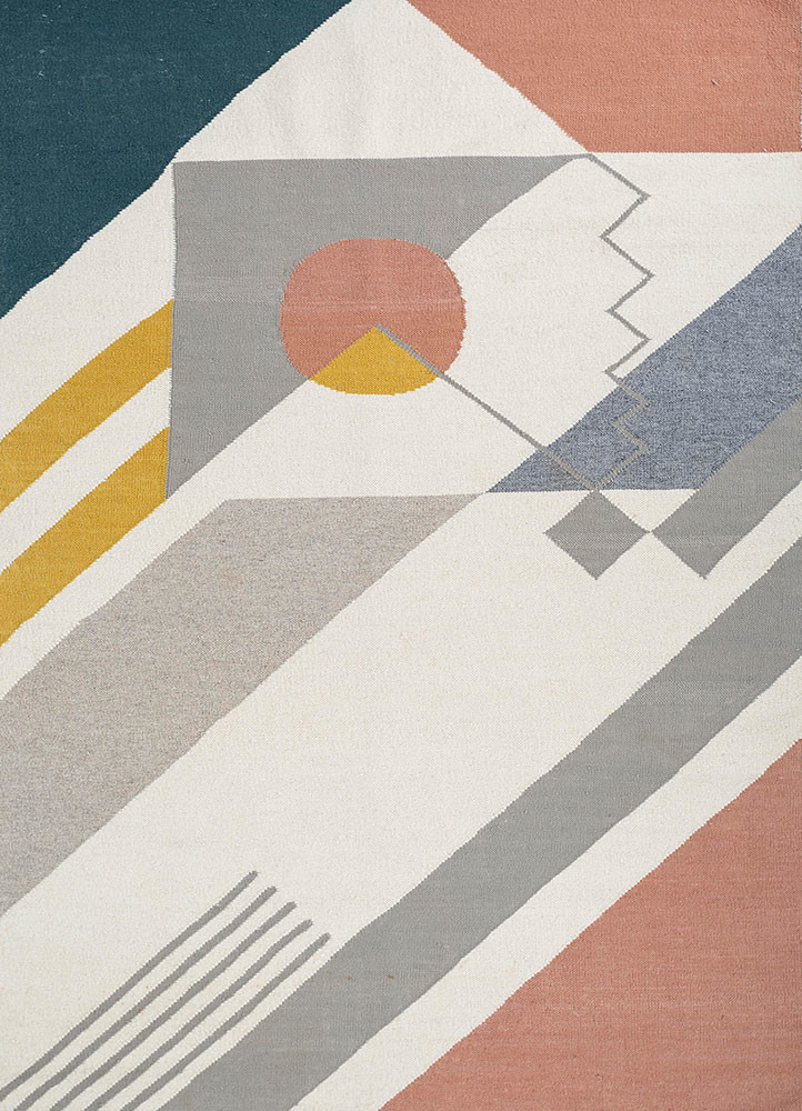ivory ivory wool flat weaves Rug