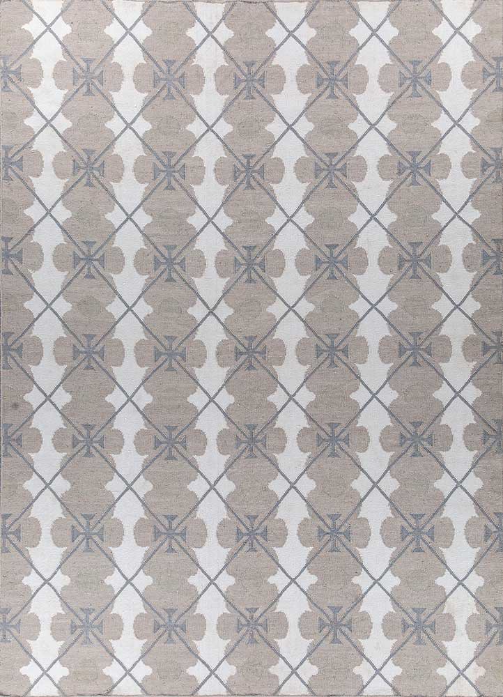 indusbar grey and black wool flat weaves Rug - HeadShot
