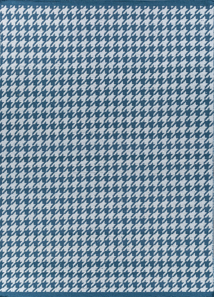  blue wool flat weaves Rug
