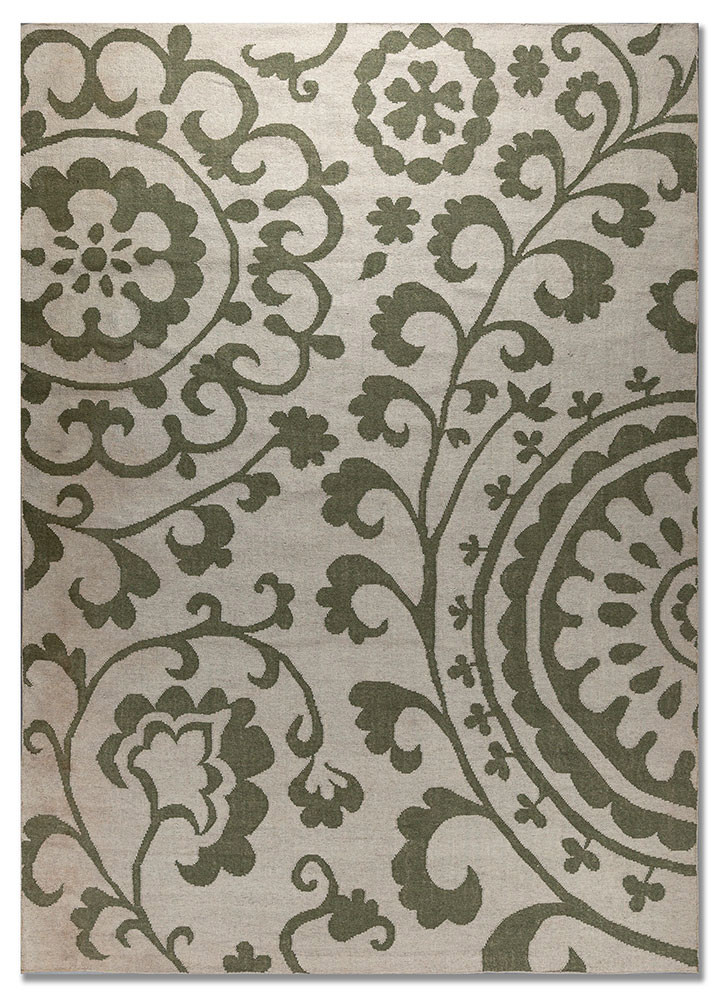 indusbar green wool and viscose flat weaves Rug - HeadShot indusbar green wool and viscose flat weaves Rug - HeadShot