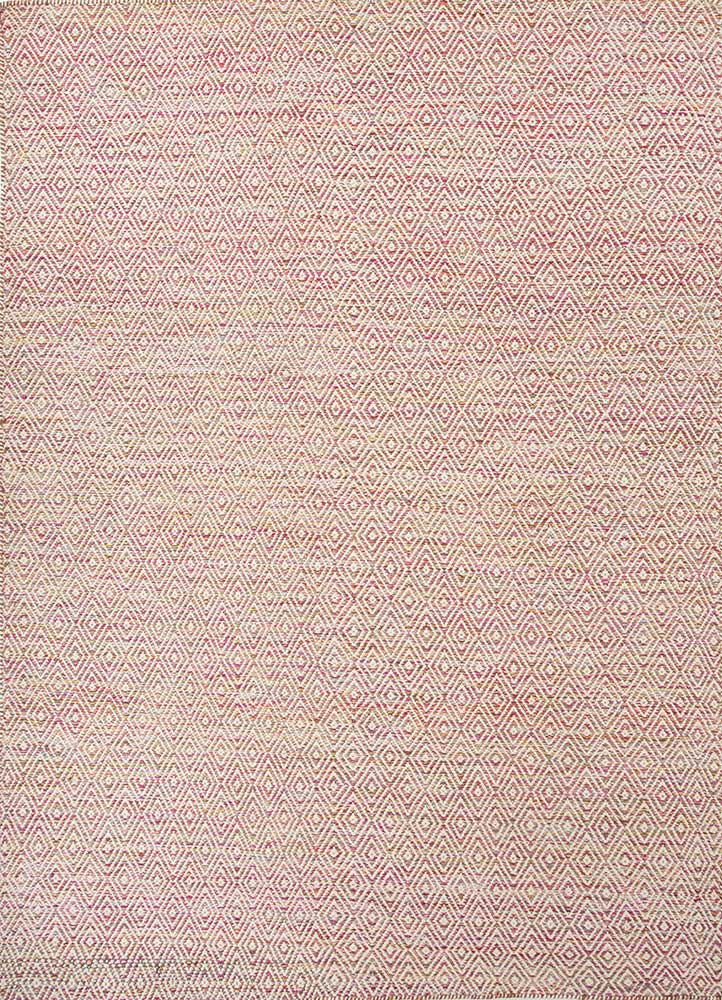 adwv-13047 canterbury/undyed white pink and purple wool and viscose flat weaves Rug