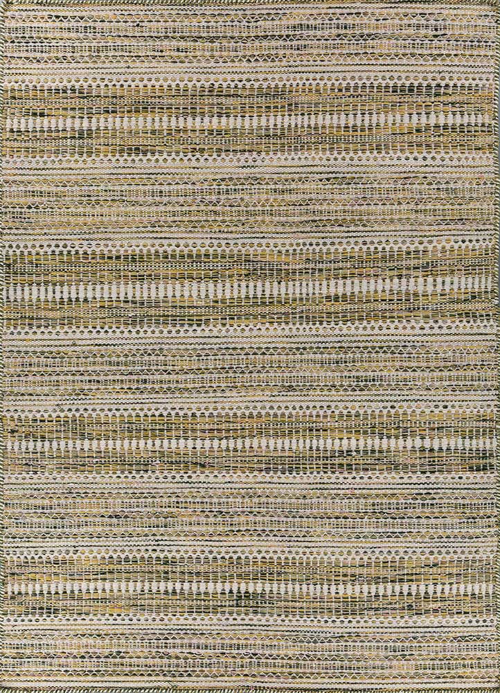  green wool and viscose flat weaves Rug