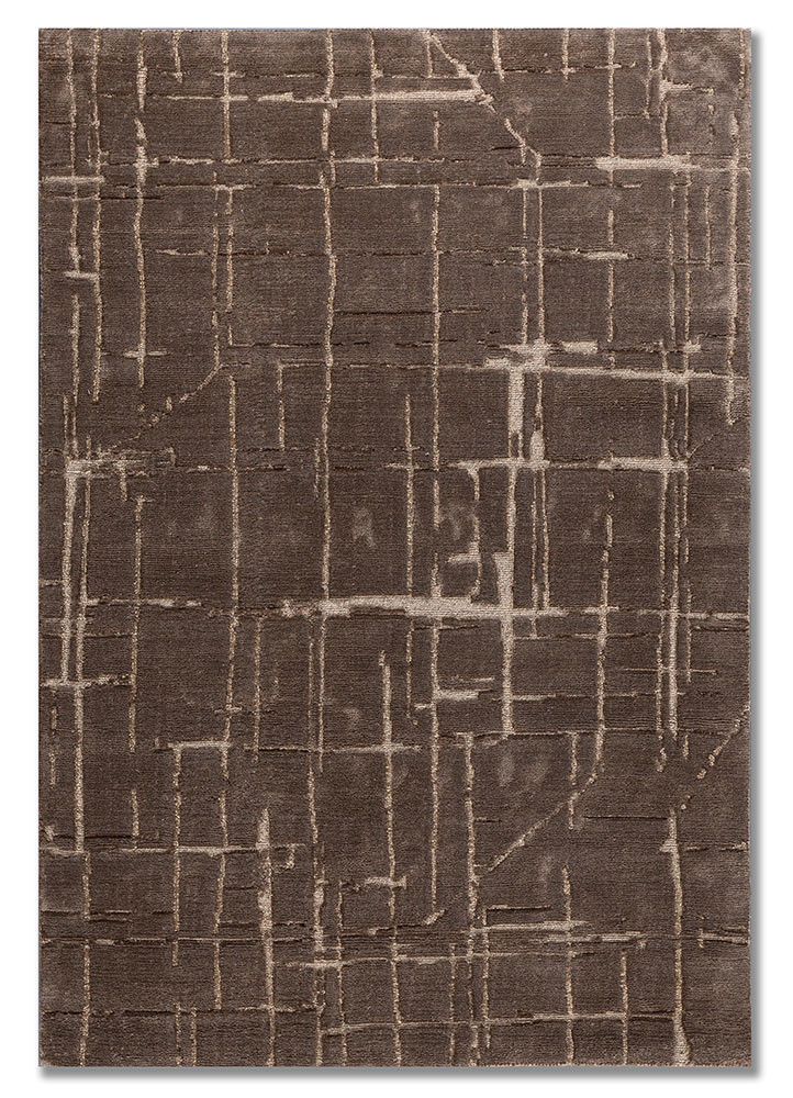 blythe beige and brown acrylic hand knotted Rug - HeadShot blythe beige and brown acrylic hand knotted Rug - HeadShot