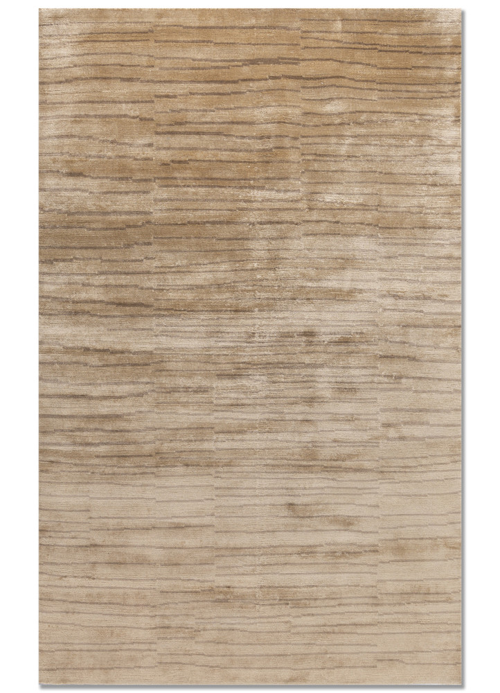 aprezo beige and brown acrylic hand knotted Rug - HeadShot