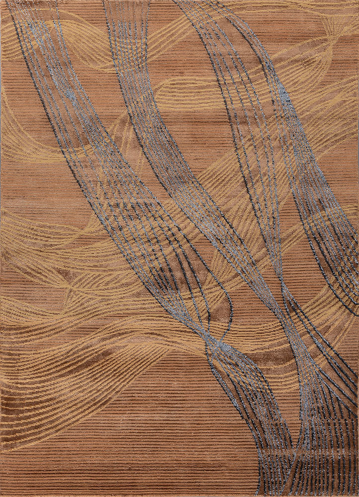 azalea red and orange bamboo silk hand knotted Rug - HeadShot azalea red and orange bamboo silk hand knotted Rug - HeadShot