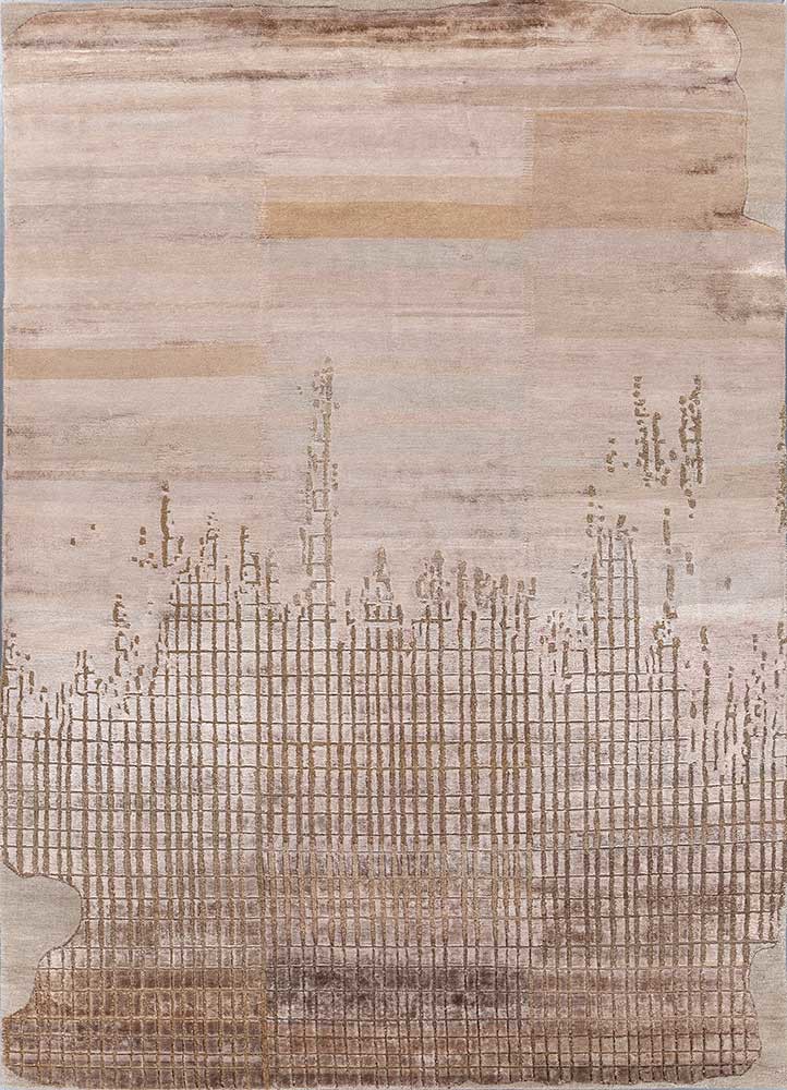 edge and essence gold wool and bamboo silk hand knotted Rug - HeadShot edge and essence gold wool and bamboo silk hand knotted Rug - HeadShot