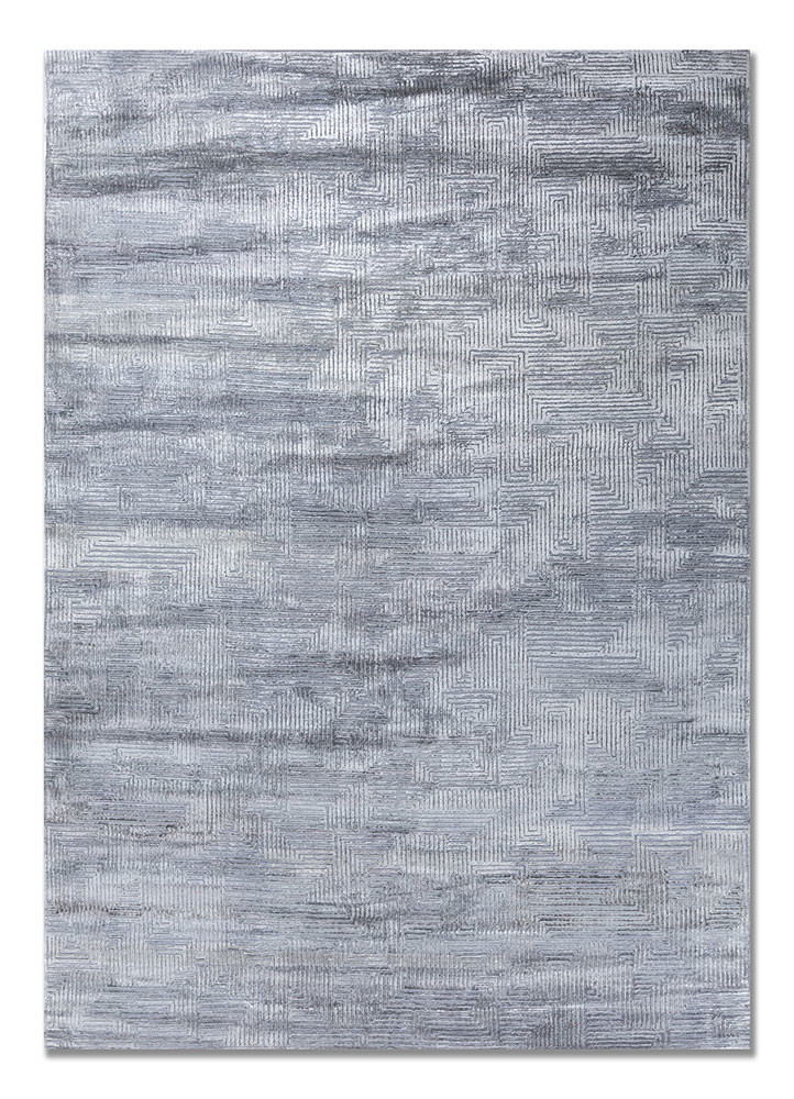 azalea blue wool and bamboo silk hand knotted Rug - HeadShot azalea blue wool and bamboo silk hand knotted Rug - HeadShot