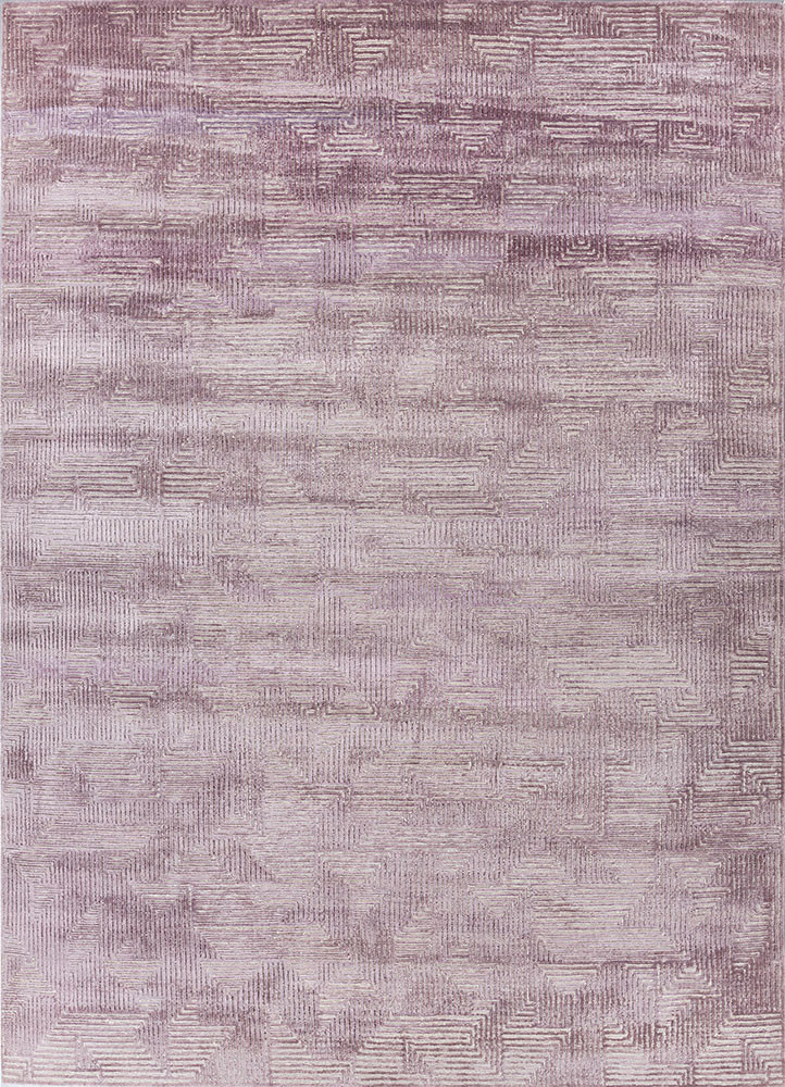 pink and purple pink and purple wool and bamboo silk hand knotted Rug