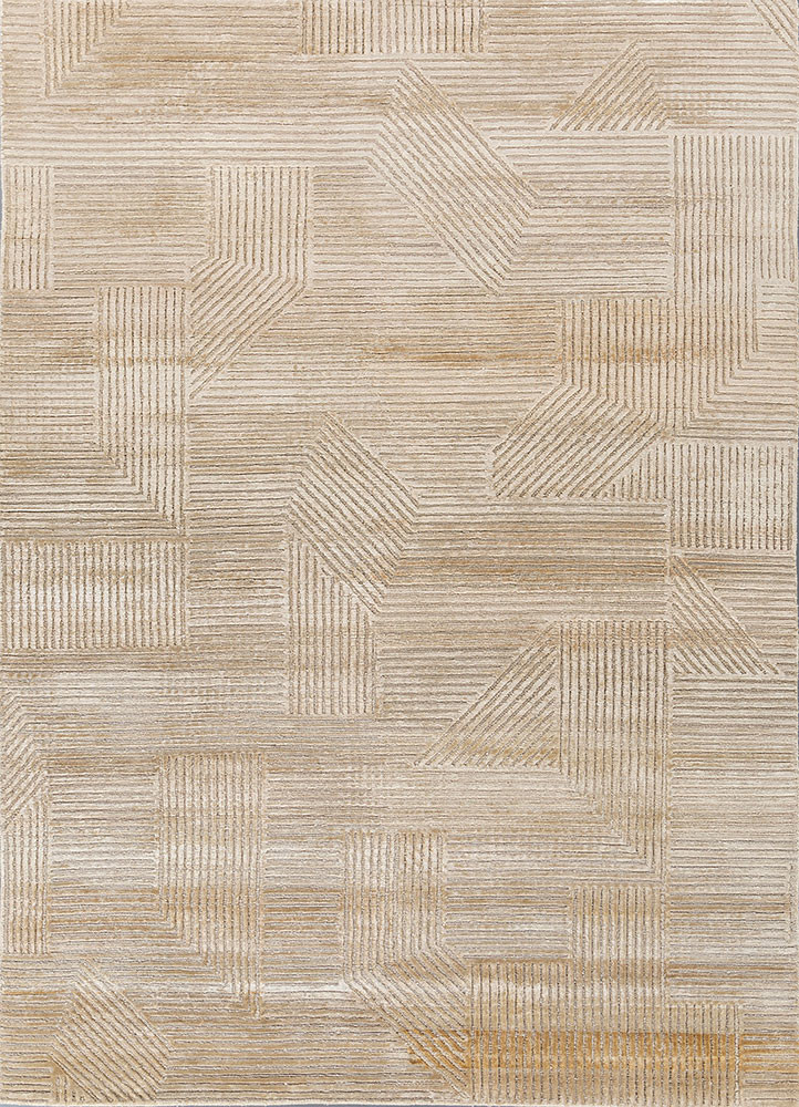 azalea gold wool and bamboo silk hand knotted Rug - HeadShot azalea gold wool and bamboo silk hand knotted Rug - HeadShot