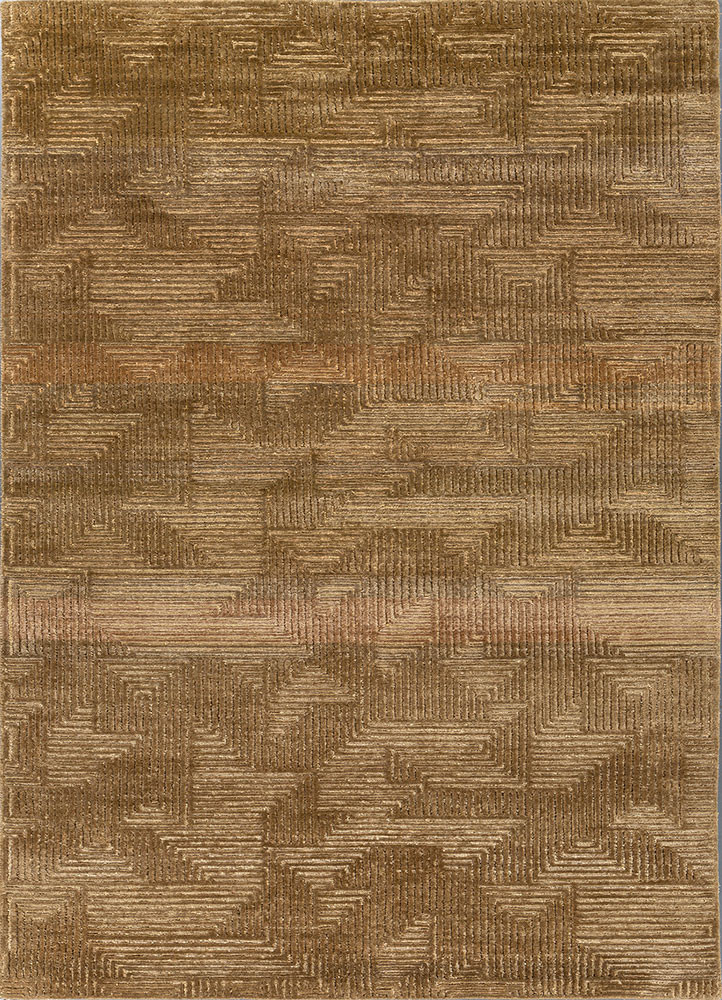 azalea gold wool and bamboo silk hand knotted Rug - HeadShot azalea gold wool and bamboo silk hand knotted Rug - HeadShot