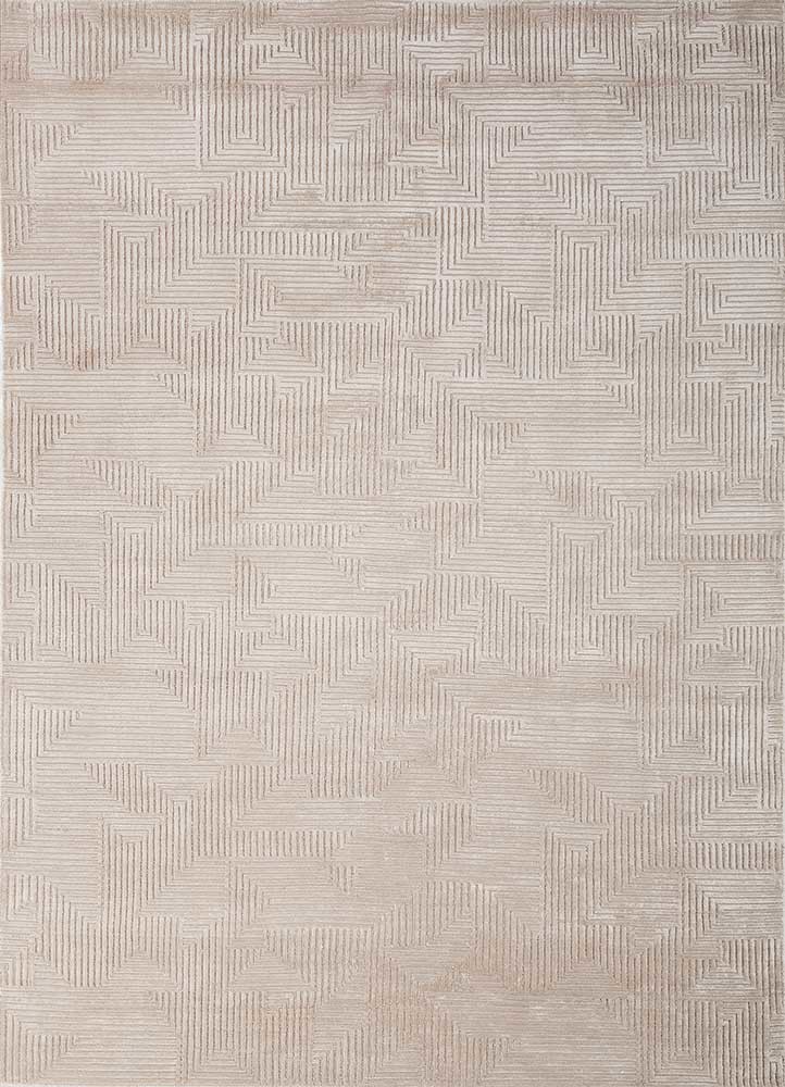  gold wool and bamboo silk hand knotted Rug