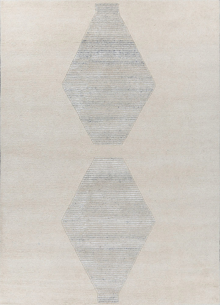 zuri ivory wool and bamboo silk hand knotted Rug - HeadShot zuri ivory wool and bamboo silk hand knotted Rug - HeadShot