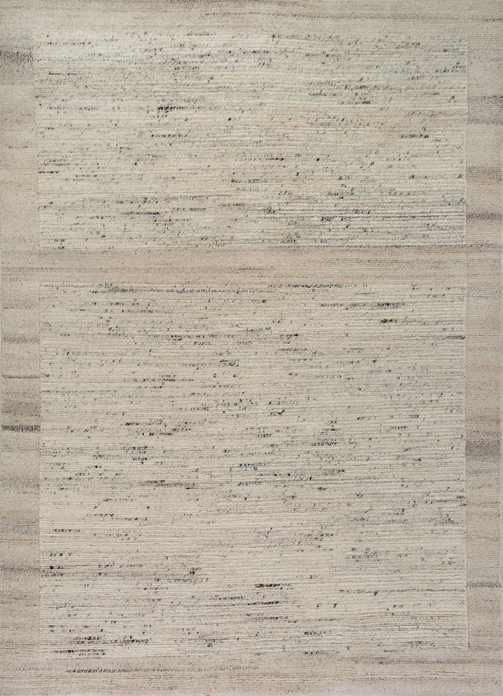 manifest ivory wool and bamboo silk hand knotted Rug - HeadShot
