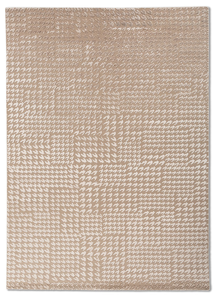 azalea beige and brown wool and bamboo silk hand knotted Rug - HeadShot azalea beige and brown wool and bamboo silk hand knotted Rug - HeadShot