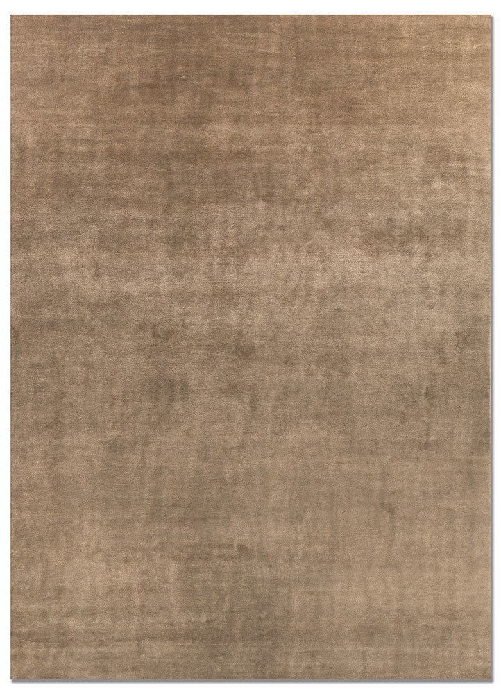 aprezo beige and brown wool and bamboo silk hand knotted Rug - HeadShot