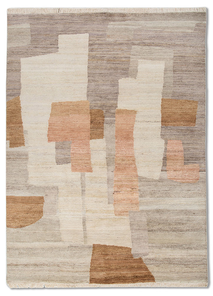 blythe ivory wool hand knotted Rug - HeadShot
