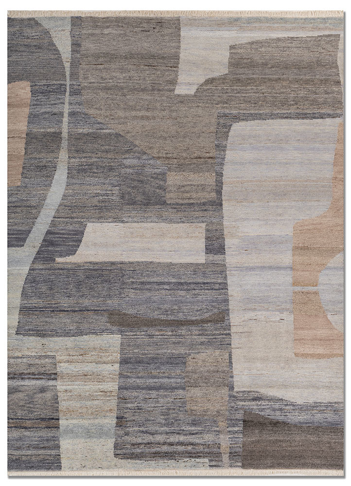 blythe grey and black wool hand knotted Rug - HeadShot blythe grey and black wool hand knotted Rug - HeadShot