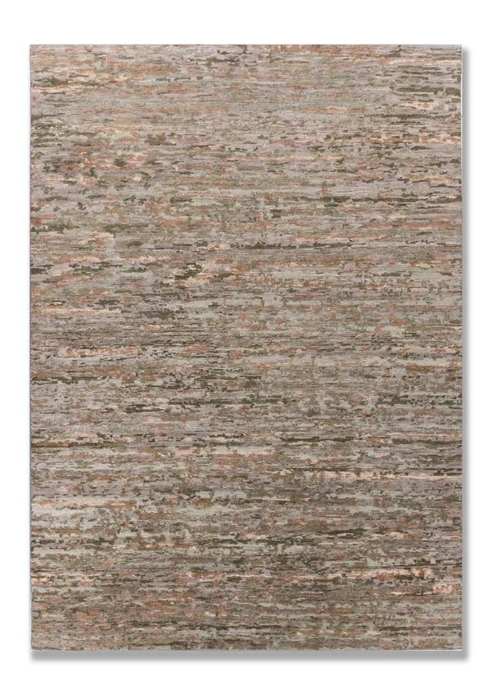 uvenuti grey and black wool hand knotted Rug - HeadShot